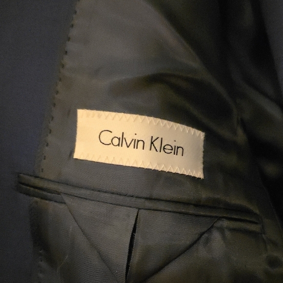 Calvin Klein Malbin Blue Wool Stretch Suit - Picture 3 of 8